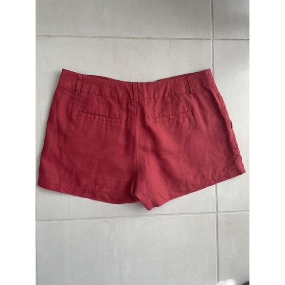 Cynthia Rowley Shorts Nautical Sailor Mid Rise Linen - Picture 7 of 12